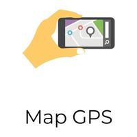 Trendy Smartphone navigation vector