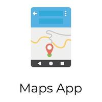 Trendy Maps app vector