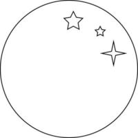 Round frame with stars. vector