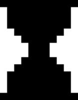 Time sign hourglass pixel style. vector