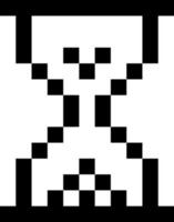 Internet icon hourglass pixel style. vector