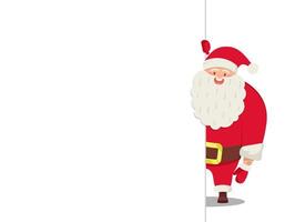 Santa claus, postcard, isolated on white background. Vector illustration