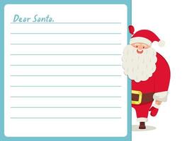 Letter to Santa Claus. Dear santa. Vector illustration