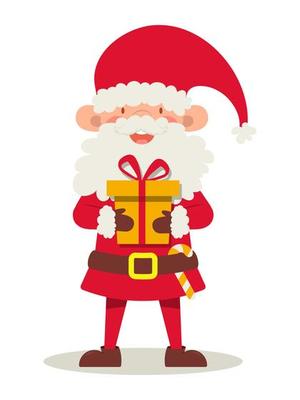 Santa Claus. Isolated on white background. Vector illustration