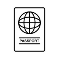 icono de vector de pasaporte