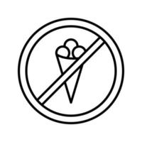 No Icecream Vector Icon