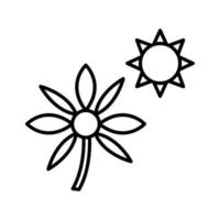 Flower in sunlight Vector Icon