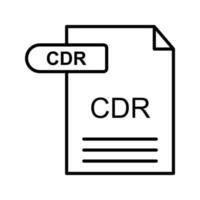 icono de vector de cdr