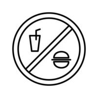 No Food or Drinks Vector Icon