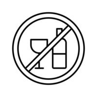 No Drinking Vector Icon