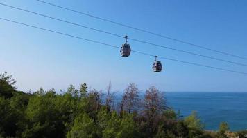 herrlicher Blick auf das Meer und die Seilbahn. Kleopatra-Strand video