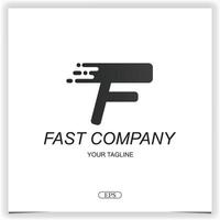 Letter F fast delivery shop logo design premium elegant template vector eps 10