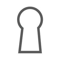 Keyhole icon vector simple