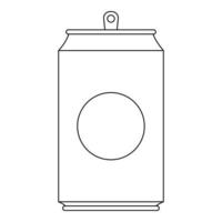 Can icon, outline style. vector