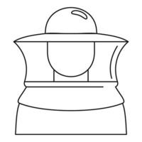 Beekeeper icon, outline style vector