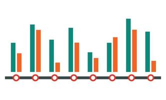 Diagram column icon, flat style vector