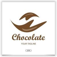 diseño de logotipo de onda de chocolate plantilla elegante premium vector eps 10