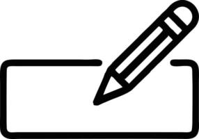 pencil icon in black vector image, illustration of pencil in black on white background, a pen design on a white background