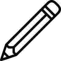 pencil icon in black vector image, illustration of pencil in black on white background, a pen design on a white background