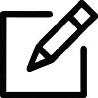 pencil icon in black vector image, illustration of pencil in black on white background, a pen design on a white background