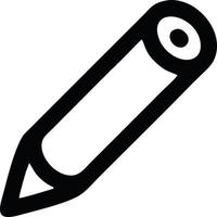 pencil icon in black vector image, illustration of pencil in black on white background, a pen design on a white background