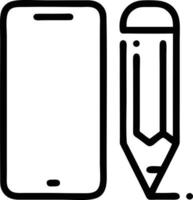 pencil icon in black vector image, illustration of pencil in black on white background, a pen design on a white background