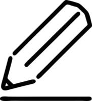 pencil icon in black vector image, illustration of pencil in black on white background, a pen design on a white background