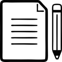 pencil icon in black vector image, illustration of pencil in black on white background, a pen design on a white background