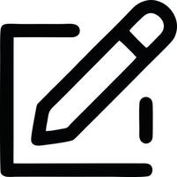 pencil icon in black vector image, illustration of pencil in black on white background, a pen design on a white background