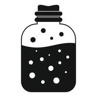 Dark potion icon, simple style vector