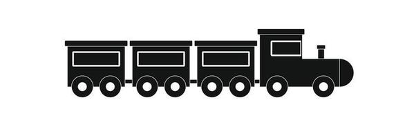 Toy train icon, simple style. vector