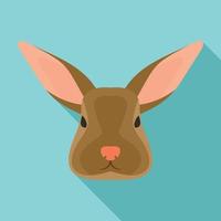 icono de conejo, estilo plano vector