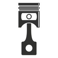 Car motor piston icon, simple style vector