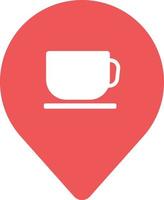 cafe location pin mark on maps apps vector