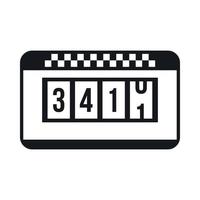 Taximeter icon, simple style vector