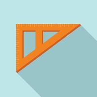 Angle ruler icon, flat style vector