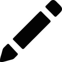 pencil icon in black vector image, illustration of pencil in black on white background, a pen design on a white background