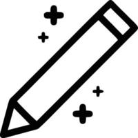 pencil icon in black vector image, illustration of pencil in black on white background, a pen design on a white background