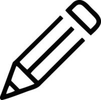 pencil icon in black vector image, illustration of pencil in black on white background, a pen design on a white background