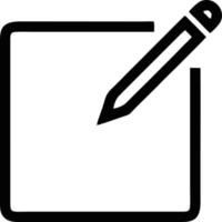 pencil icon in black vector image, illustration of pencil in black on white background, a pen design on a white background