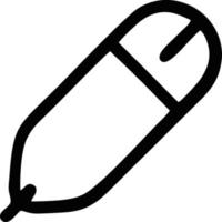 pencil icon in black vector image, illustration of pencil in black on white background, a pen design on a white background