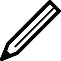 pencil icon in black vector image, illustration of pencil in black on white background, a pen design on a white background