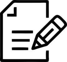 pencil icon in black vector image, illustration of pencil in black on white background, a pen design on a white background