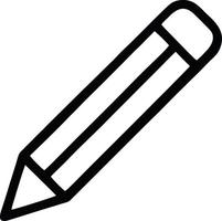 pencil icon in black vector image, illustration of pencil in black on white background, a pen design on a white background