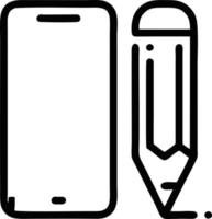 pencil icon in black vector image, illustration of pencil in black on white background, a pen design on a white background