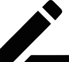 pencil icon in black vector image, illustration of pencil in black on white background, a pen design on a white background