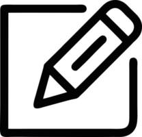 pencil icon in black vector image, illustration of pencil in black on white background, a pen design on a white background