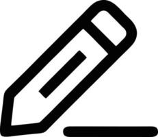 pencil icon in black vector image, illustration of pencil in black on white background, a pen design on a white background