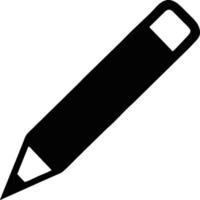 pencil icon in black vector image, illustration of pencil in black on white background, a pen design on a white background