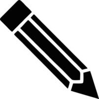 pencil icon in black vector image, illustration of pencil in black on white background, a pen design on a white background